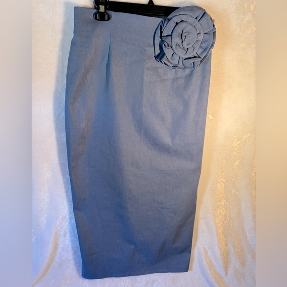 NANA’S Milano Denim Corset Top and Midi Pencil Skirt Set - Picture 16 of 16